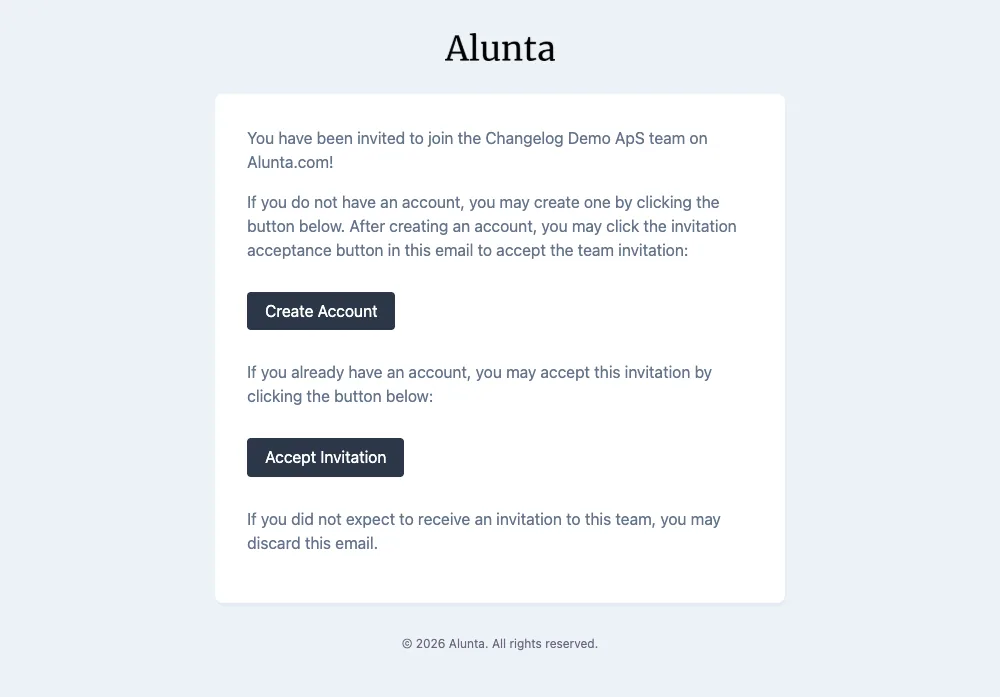 Branded invitation emails