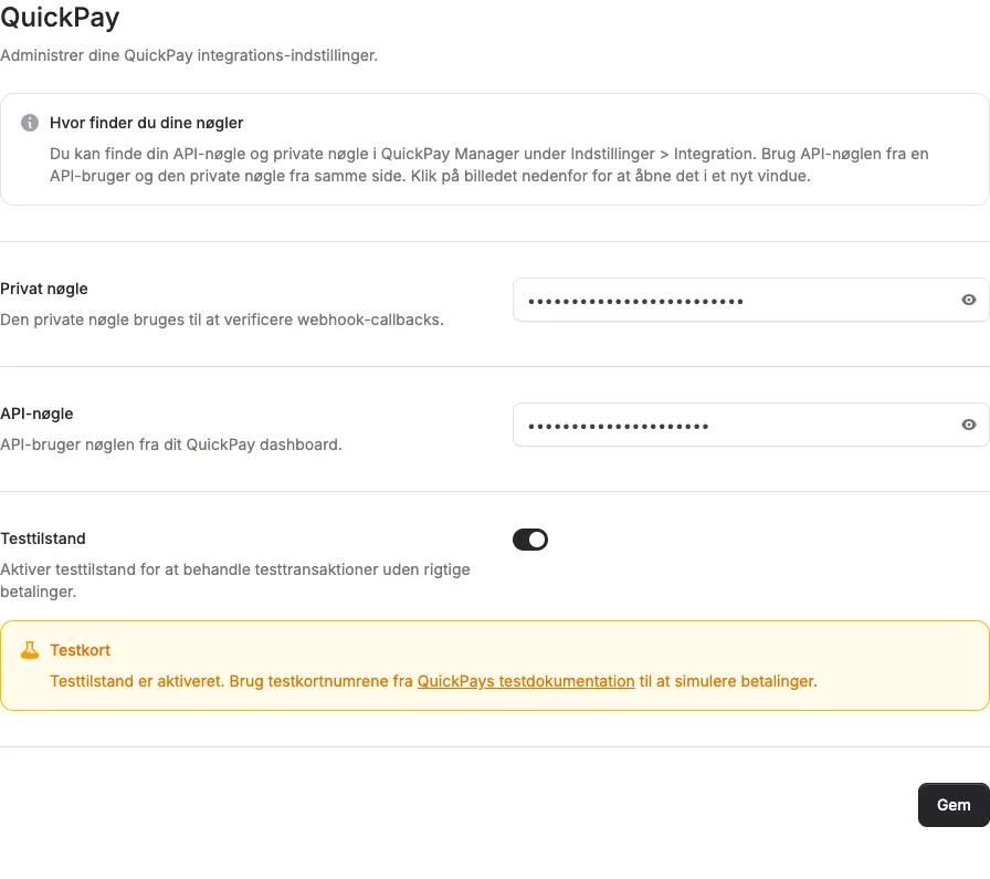 QuickPay betalingsgateway