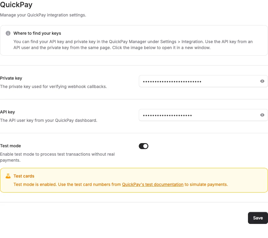 QuickPay payment gateway