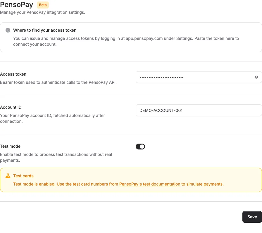 New payment gateway: PensoPay