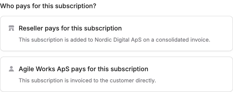 Let one customer pay for several subscriptions