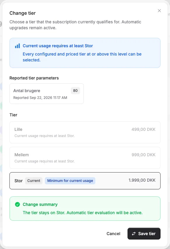Move subscriptions safely between tiers