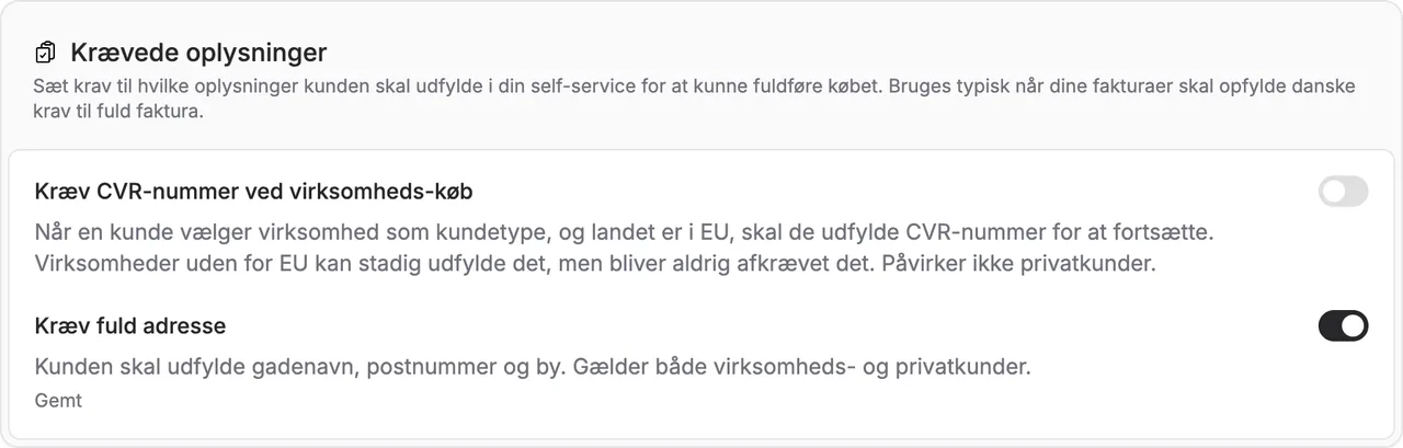 Tydeligere gemning i indstillinger og apps
