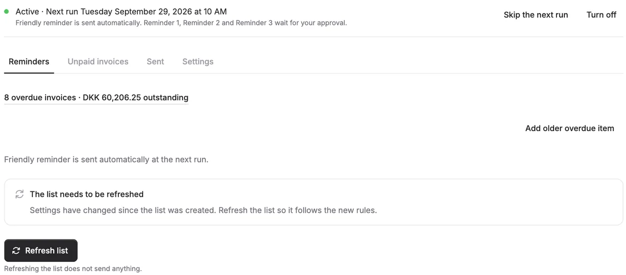 Clearer Payment reminders: see who gets a reminder before it is sent