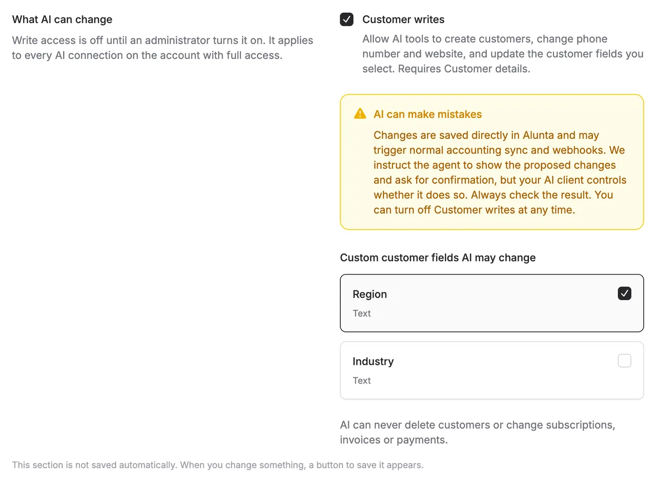 Customer writes moved into AI Access