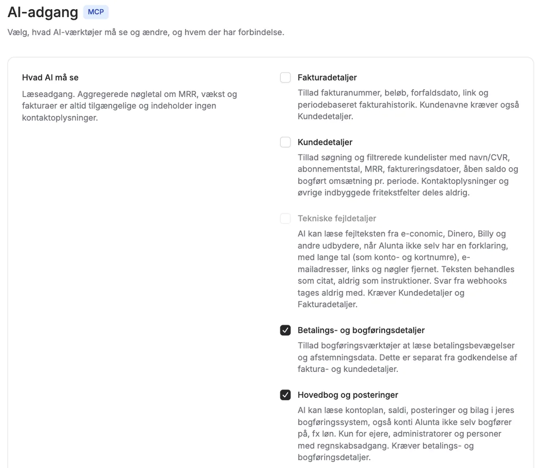 Lad jeres AI læse hovedbogen i e-conomic