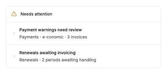 A calmer overview and clearer warnings