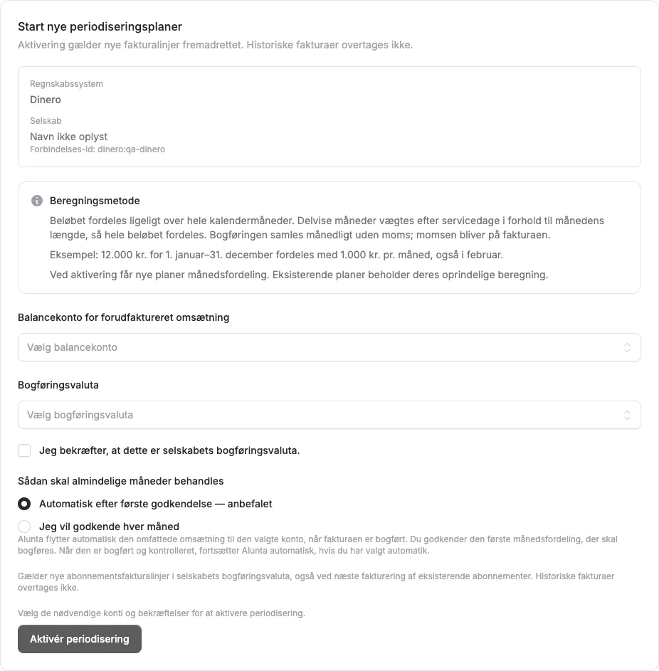 Ny app: Periodisering af abonnementsomsætning