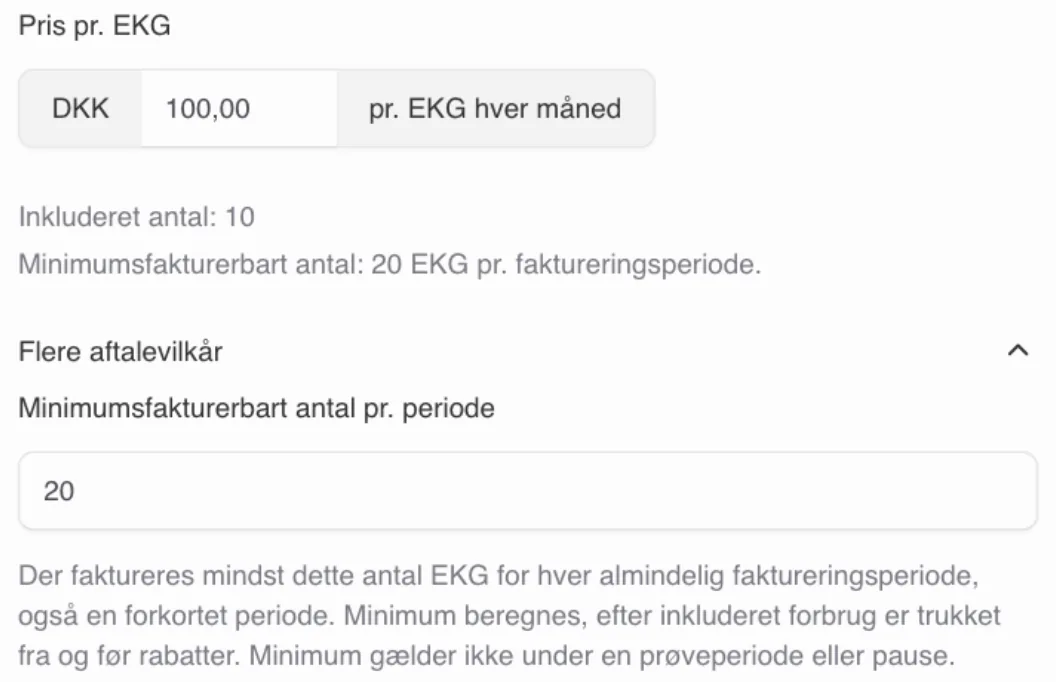 Minimumsafregning på forbrugsabonnementer