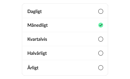 Fleksible fornyelsesintervaller