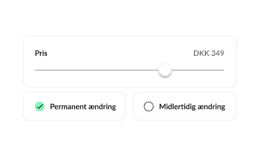 Prisændringer