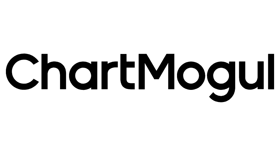 This is a standard logo for ChartMogul. Brand written in Black on white.