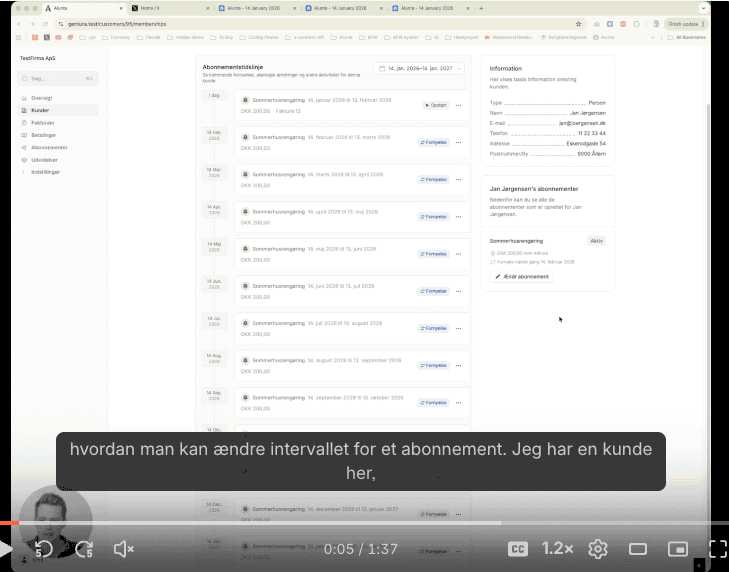 Emil viser hvordan man skifter fornyelsesintervaller