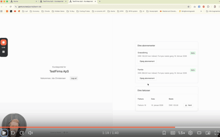Kunderne kan styre abonnementer via kundeportalen